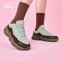 鸿星尔克 休闲鞋女子夏季网面透气户外运动防滑耐磨老爹鞋|甜心2.0 清新薄荷/摩卡棕 38
