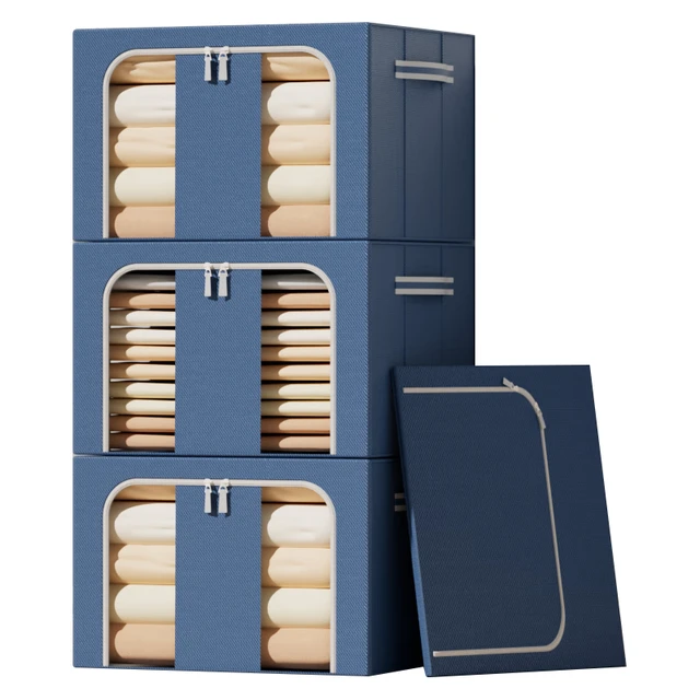 shengnishangpin 晟旎尚品 牛津布收纳箱 66L*3个 上青色