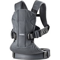 babybjorn瑞典婴儿背带宝宝简易抱娃解放双手One air烟灰色网眼