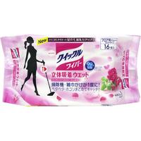 花王(KAO)静电拖把 除尘平底懒人轻巧轻便家用拖布 懒人拖地 拖把用替换湿纸巾 玫瑰香16片