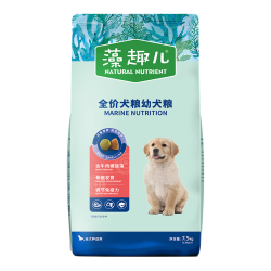 藻趣儿 狗粮 均衡营养大中小型全犬种通用金毛泰迪柯基 幼犬粮 7.5kg