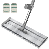 BEKAHOS 百家好世 免手洗平板拖把42cm家用懒人洗地吸水地拖木地板墩布拖 铝板拖把+2布