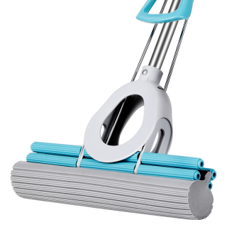 PLUS会员：美丽雅 HC071100 拖把 2头 蓝色 中号
