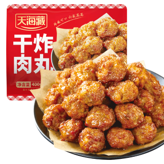 天海藏 干炸肉丸（肉含量≥75%）  外酥里嫩加热即食  天海藏干炸肉丸400g*10袋(约400颗)