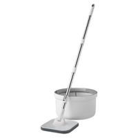 太太乐 拖把家用一拖净免手洗旋转懒人拖把带桶清脏净污分离干湿拖地 白灰色净污分离桶配3块布