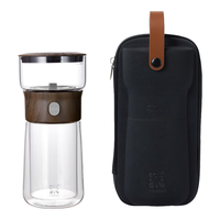 哲品御花园派杯保温杯茶水分离泡茶杯陶瓷内胆便携单人户外旅行茶具 绿色