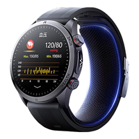 CH【医疗认证】高精准智能手表气泵血压血糖尿酸监测心电图心率血氧睡眠运动智能手环男女通用 【医疗认证+血糖血压】黑色表带