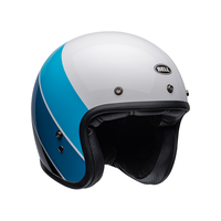 BELL贝尔摩托车头盔男女复古半盔机车骑行骑士装备 Custom500-里夫蓝白【新配色】 S