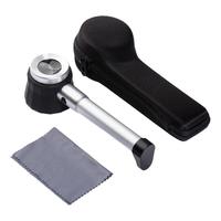 圣创60放大镜高清1000酒烟珠宝茶叶鉴定高倍45老人50手持古董钱币带灯刻度邮票印刷紫砂壶天珠奢侈品