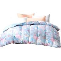 富安娜 FUANNA仙境花园95%白鹅绒羽绒被双人冬加厚被1200g填充 蓝色(230*229cm) 【白鹅绒加厚被】花园(主推款) 双人被1.8米(被芯230*229cm)