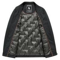 【夹克羽绒】冬季轻薄羽绒外套男商务休闲纯色翻领中老年羽绒服男
