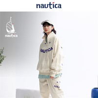 nautica white sail 白帆×CityBoy时尚纯棉日系男女同款半开襟卫衣KW4106 奶杏色8CA XS