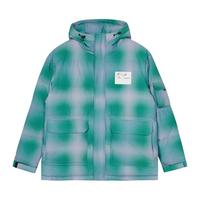 CABBEEN卡宾男装连帽格纹羽绒服男 男士上衣外套青年衣服2021冬薄荷绿渐变工装外套H 薄荷绿18 50/175/L