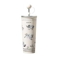  GOOM/格沐 大容量 女士保温杯  糖果杯-栀白-700ML【品袋】 700ml