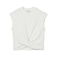 法国拉科斯特 LACOSTE女装24休闲宽松纯色无袖个性设计T恤|TF3847 70V/米白色 40/170