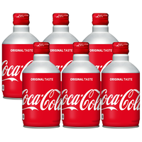 可口可乐（Coca-Cola）子弹头可乐日本日版可口可乐碳酸饮料汽水铝罐300ml*6罐 子弹头铝罐300ml*6罐