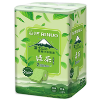 Rinuo 日诺 日本绿茶芳香卫生纸卷纸可溶水溶厕纸有芯卷筒纸压花纸巾1提