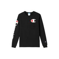 Champion【品牌】男式春休闲运动潮流印花大clogo长袖T恤