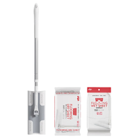 CONDOR日本静电除尘纸一次性干纸巾拖地湿巾家用懒人免手洗吸尘纸拖把布 干巾5包+湿巾5包【除尘拖把】