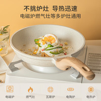 CaROTE 卡罗特 平底锅煎锅家用不粘锅煎饼煎蛋锅牛排锅烙饼锅不沾煎盘 24cm 平底锅—无盖 24cm