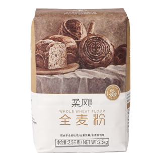  柔风 高筋高纤维 全麦面粉  1.01-2.5kg 袋装