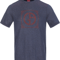 乔治·阿玛尼 GIORGIO ARMANI 男士简约LOGO亮闪丝线休闲针织T恤衫