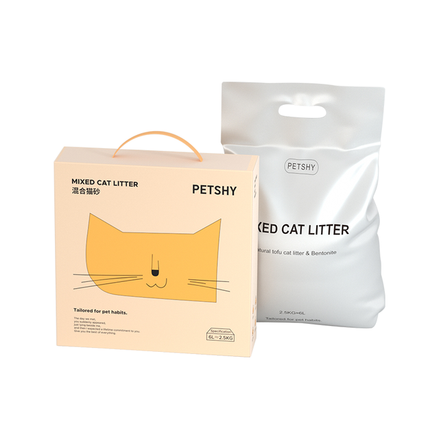 petshy 百宠千爱原味猫砂 豆腐膨润土除臭秒结团不散团 礼盒装2.5kg