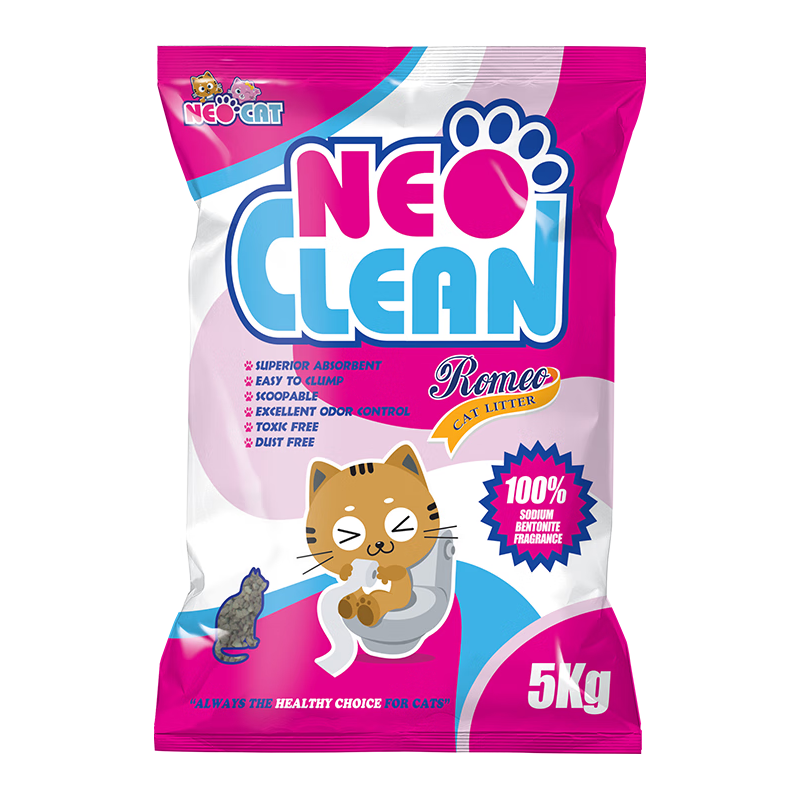 天净Neo天净猫砂罗密欧低香膨润土猫砂淡香除臭低尘膨润土猫砂矿砂 罗密欧：淡香（4包/共20公斤）