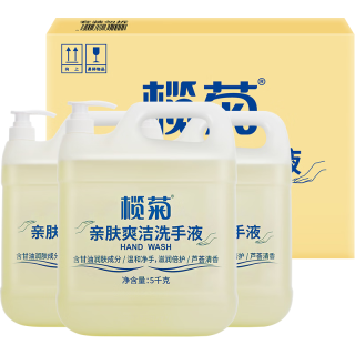 榄菊 洗手液大桶装5kg*3(整箱) 带泵头补充装酒店商用实惠替换装