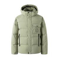 Navigare意大利小帆船绿色休闲羽绒服男冬季连帽面包服外套 暗夜黑 L