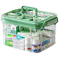 Glosen 金隆兴 losen 金隆兴 家用医药箱小药箱急救箱药品收纳盒带锁医疗箱多层大号 药品收纳箱