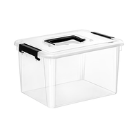 Citylong 禧天龙 特大号透明收纳箱塑料置物箱 5.2升带提手三个装