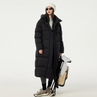 坦博尔 高充绒297g 连帽加厚云朵泡芙长款羽绒服 断码清仓