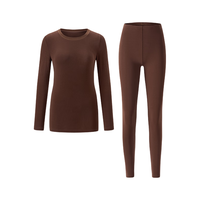 京东京造100%纯羊毛保暖内衣女秋衣秋裤男女套装肌底衣保暖衣秋冬季M 热可可