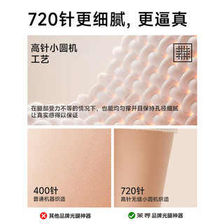 茉寻【Angelababy同款】光腿神器纽扣款可拆卸女春秋款超自然连裤袜 薄绒 均码 白皙浅肤—连脚