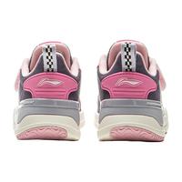 李宁 LI-NING童鞋儿童运动鞋男女小童夏秋支撑抗扭减震魔术贴一脚蹬休闲鞋 【春秋款】鸦灰紫/玫瑰粉/粉色-2 31