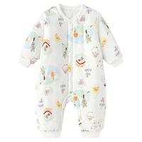 巴拉巴拉新生婴儿连体衣夹棉冬装2025款秋冬宝宝衣服爬服哈衣可爱