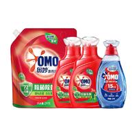 奥妙 OMO除菌除螨袋装洗衣液2KG+除菌除螨洗衣液950g*2+快洗1.2L