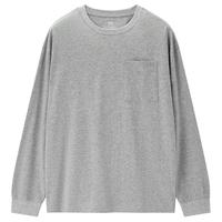 佐丹奴长袖T恤男纯棉休闲风单口袋宽松圆领套头衫男01024852