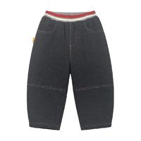 马拉丁童装儿童裤子冬装男童女童小童色织条罗纹牛仔长裤