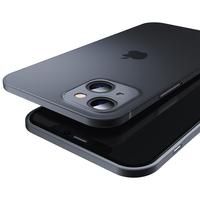 【次日可达】ZMOVERT 适用于苹果13手机壳 iPhone13保护套透明超薄磨砂全包防摔女男款 苹果13【透黑色/6.1英寸】 再获9D防爆膜