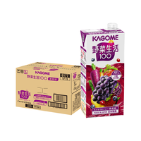 可果美果蔬汁混合果汁蔬菜饮料野菜生活100大瓶葡萄汁家庭装1L*1盒 1L单瓶尝鲜】葡萄味1L/盒