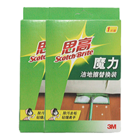 3M F1-A 魔力洁地擦替换装 F1替换装*2(无拖把) 平板拖把