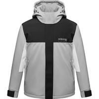 【三防鹅绒】HLA/海澜之家极光蓬松镶拼羽绒服秋冬连帽保暖外套男