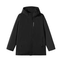 2024冬季GXG纯色休闲加厚连帽中长款羽绒服男外套鸭绒