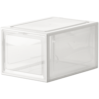 懒角落 鞋盒收纳盒透明防尘加厚鞋子鞋柜收纳简易鞋架磁吸鞋盒子 4个装