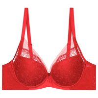 爱慕内衣女聚拢承托软钢圈文胸初恋本命年红色AM126761红色B80