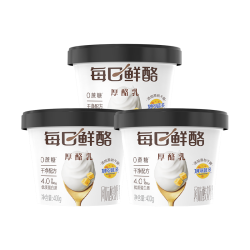 蒙牛 每日鲜酪希腊酸奶原味 400g*3杯