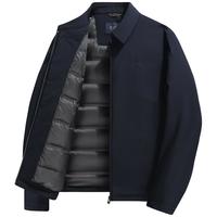 翻领羽绒服男冬季中年爸爸商务干部加厚保暖夹克羽绒外套