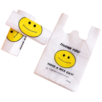 爱马斯 笑脸购物袋 背心式垃圾袋 100只（32*52cm）透明
